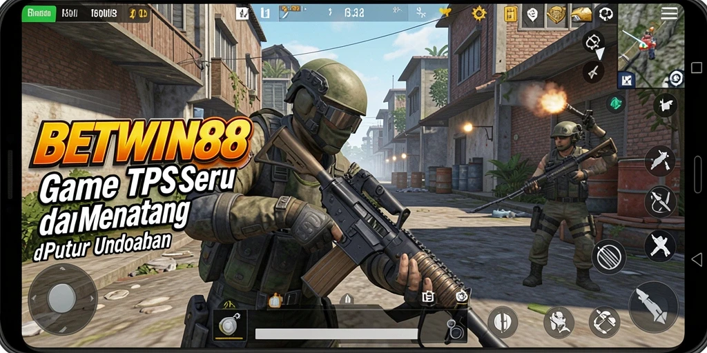 Tampilan gameplay seru dari BETWIN88 dengan aksi TPS yang mendebarkan.