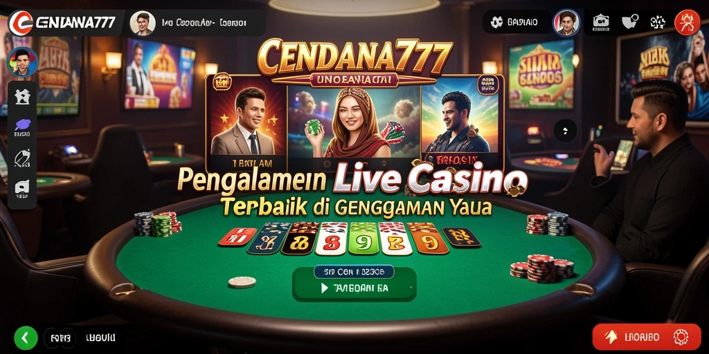 Tampilan gameplay Live Casino yang interaktif dan menarik di CENDANA777.