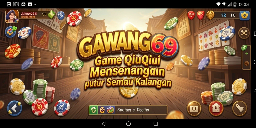 Tampilan menarik dari gameplay QiuQiu di GAWANG69.