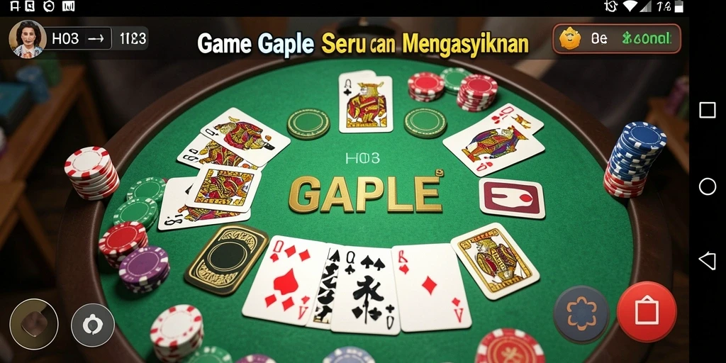 Tangkapan layar gameplay H03 yang menampilkan keseruan bermain Gaple.