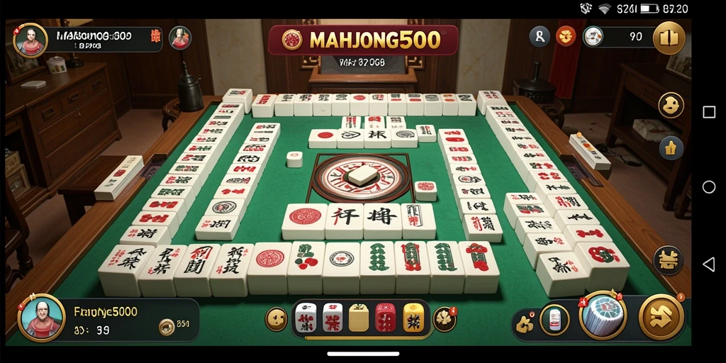 Screenshot MAHJONG500 menampilkan duel strategis yang mendebarkan.