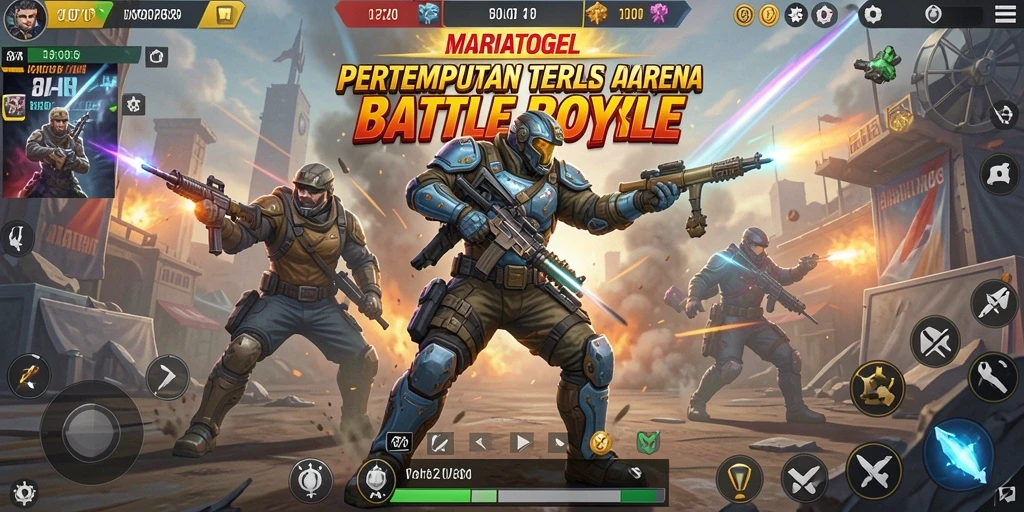 Tampilan gameplay seru dari MARIATOGEL dalam pertempuran Battle Royale.