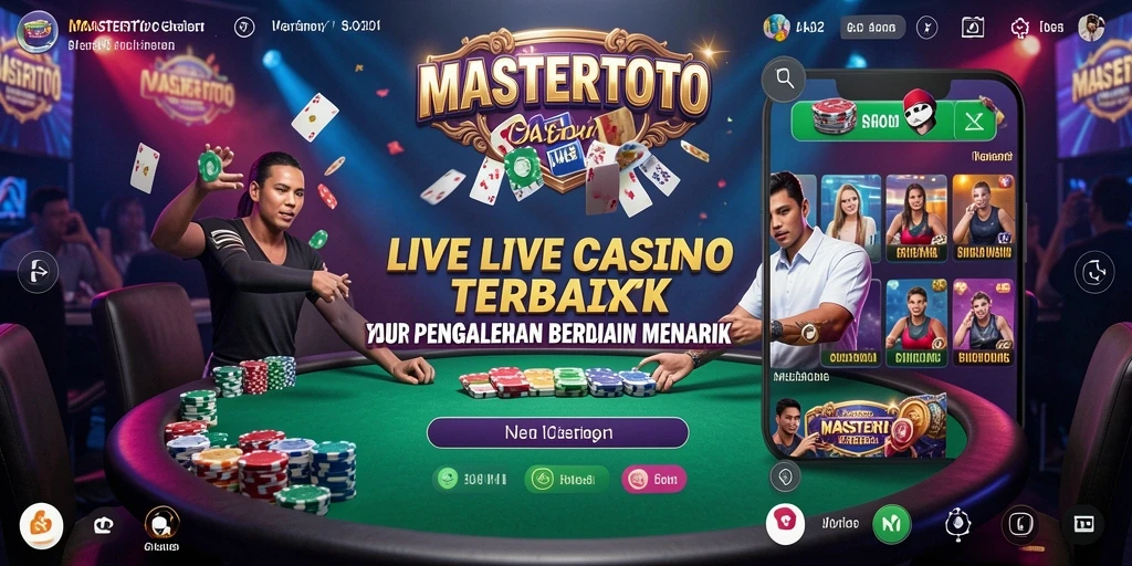 Tampilan gameplay Live Casino MASTERTOTO dengan dealer langsung.