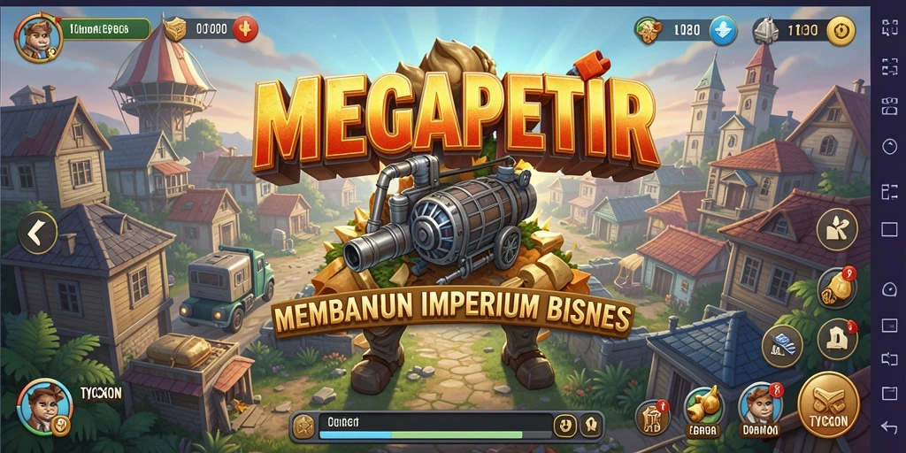 Tangkapan layar MEGAPETIR menampilkan interaksi dalam gameplay Tycoon.