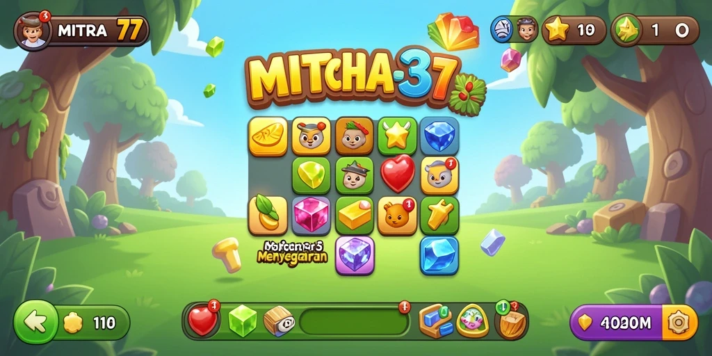 Gameplay seru dan menarik dari permainan Match-3 MITRA77.
