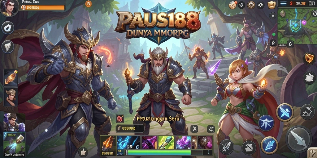 Screenshot gameplay PAUS188 menampilkan pertempuran epik antar pemain.