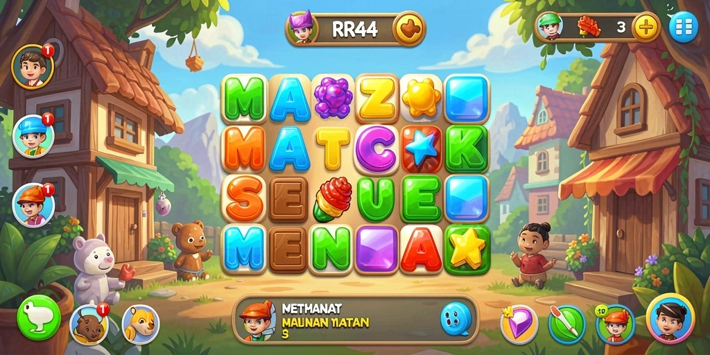 Gameplay seru RR44 dengan grafis cerah dan penuh tantangan.