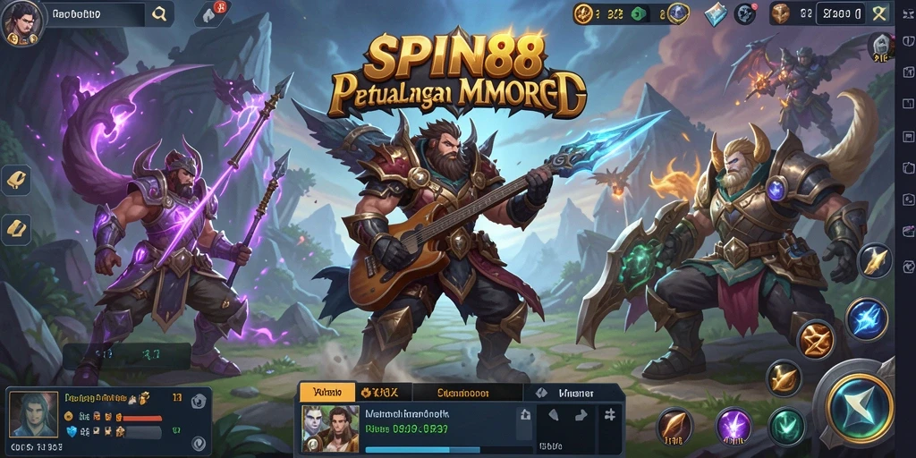 Gameplay seru SPIN88 dengan petualangan dan pertarungan epik.