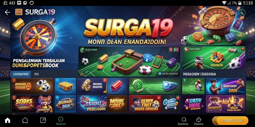 Tampilan menarik dari gameplay Sportsbook di SURGA19.