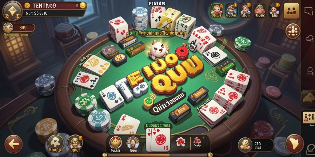 Gameplay seru TENTOTO dalam permainan QiuQiu.