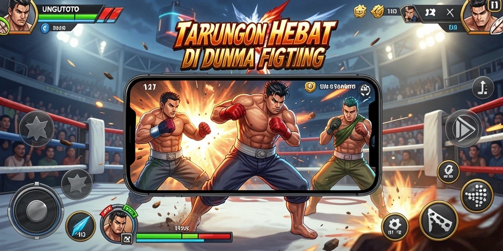 Screenshot UNGUTOTO menampilkan aksi pertarungan yang mendebarkan di arena.