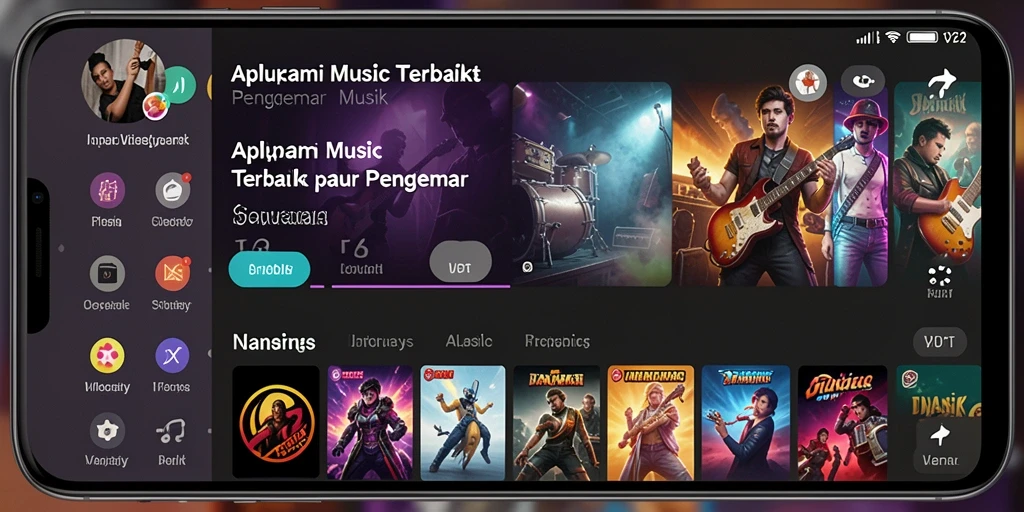 Tampilan gameplay V21 yang menarik dan interaktif dalam bermain musik.