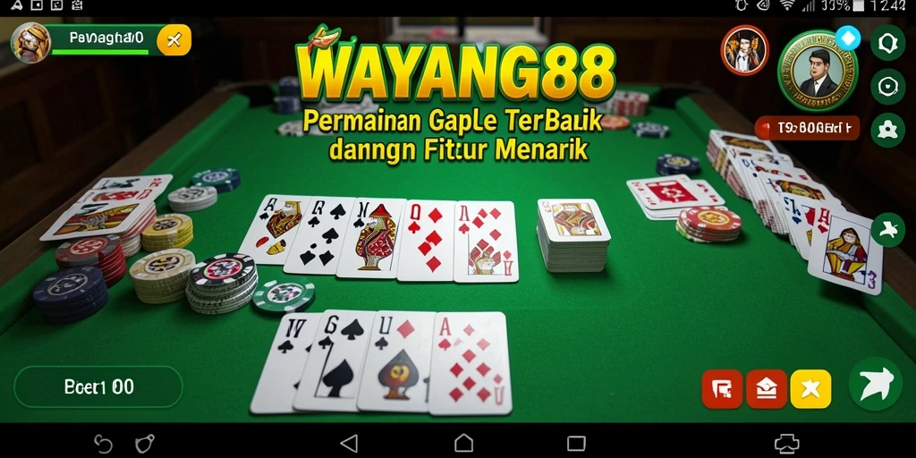 Screenshot gameplay Gaple yang menarik dari WAYANG88.