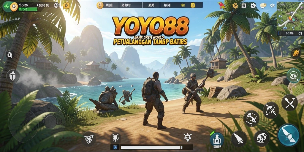 Tangkapan layar gameplay YOYO88 menampilkan petualangan seru di dunia Open World.